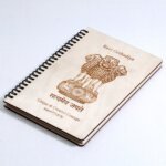 wooden cover diary for personal use