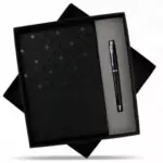 Diary & Pen Black Gifts